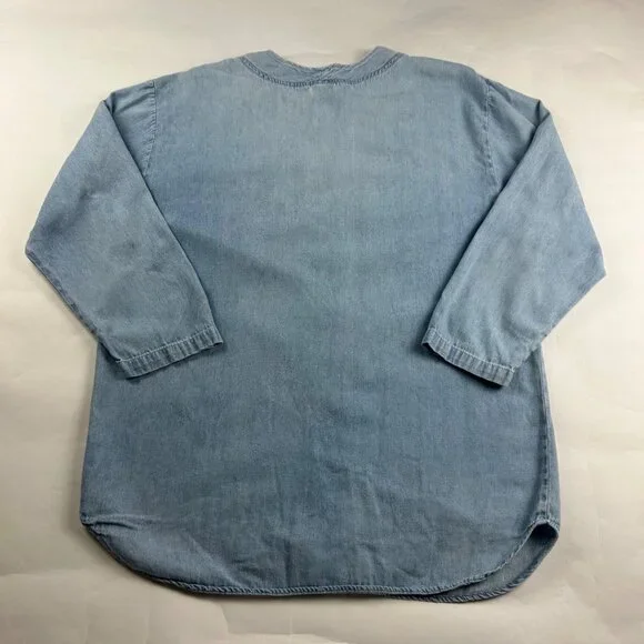 Bridge Sports Wear Vintage Light Wash Denim Chambray LA Dodgers Jersey L - Picture 8 of 9